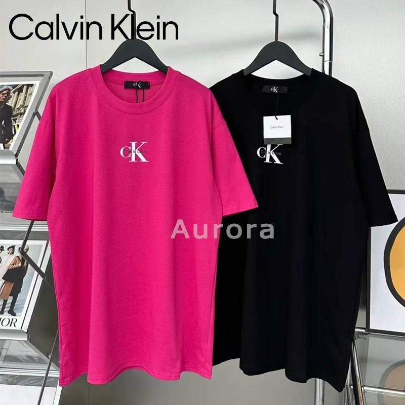 💕Aurora 美國代購💕 Calvin Klein 字母 印花 短袖 T恤 寬鬆 中長款 百搭 上衣-細節圖8