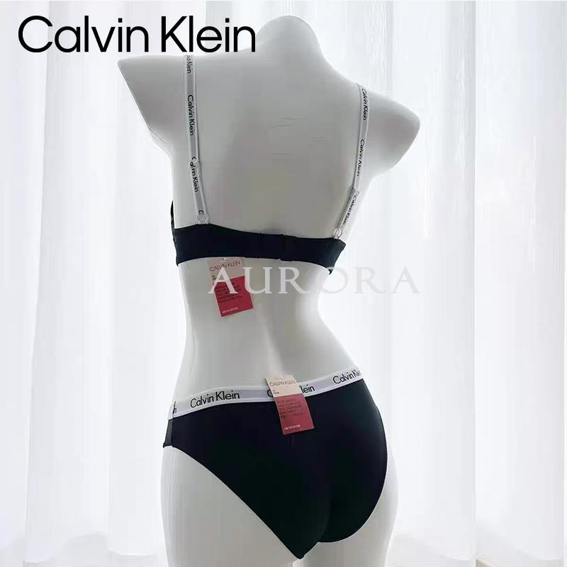 💕Aurora 美國代購💕 Calvin Klein 滿印LOGO鋼圈款內衣 內褲 黑色 白色 塑型杯-細節圖3