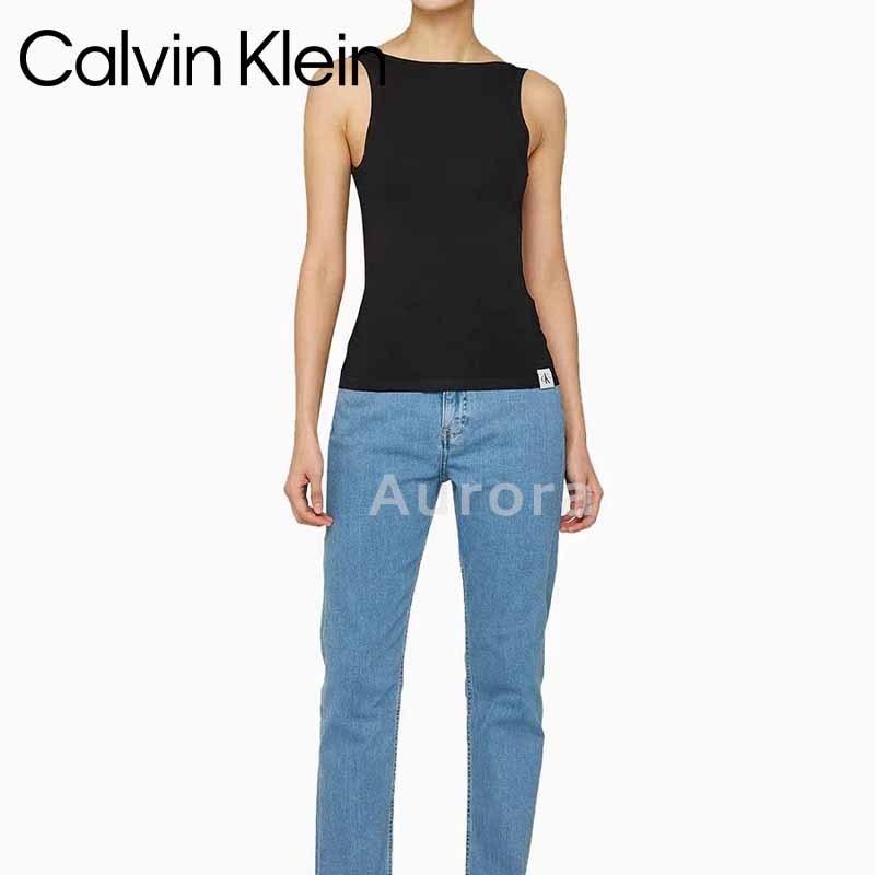 💕Aurora 美國代購💕 Calvin Klein JENNIE同款性感露背針織背心 黑色U型大露背吊帶背心-細節圖2