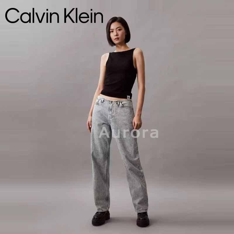 💕Aurora 美國代購💕 Calvin Klein JENNIE同款性感露背針織背心 黑色U型大露背吊帶背心-細節圖6