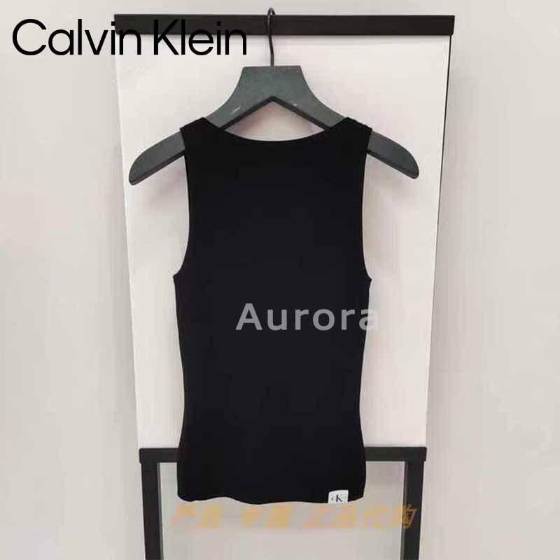 💕Aurora 美國代購💕 Calvin Klein JENNIE同款性感露背針織背心 黑色U型大露背吊帶背心-細節圖7