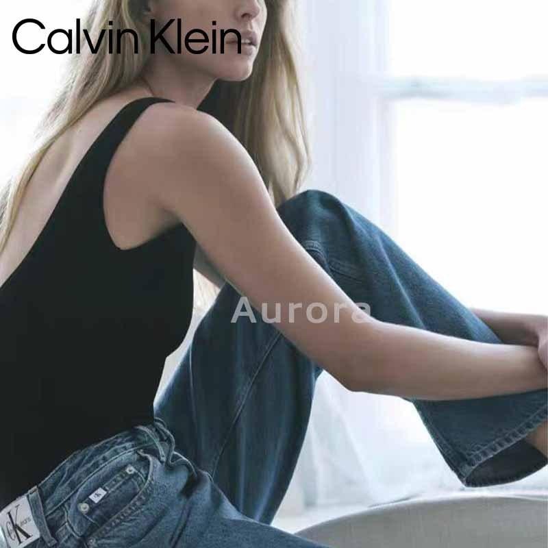 💕Aurora 美國代購💕 Calvin Klein JENNIE同款性感露背針織背心 黑色U型大露背吊帶背心-細節圖8