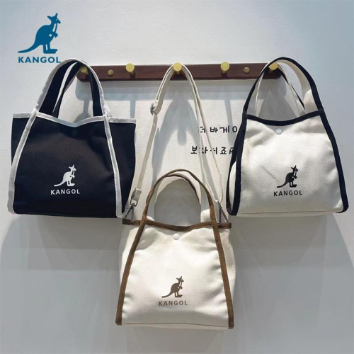 KANGOL 袋鼠帆布包 經典LOGO 兩用 帆布托特包 托特包 側背包 兩用包 時尚 新包