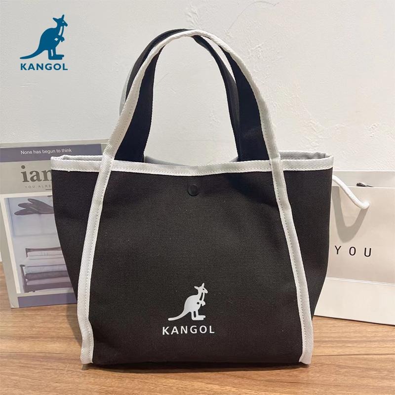 KANGOL 袋鼠帆布包 經典LOGO 兩用 帆布托特包 托特包 側背包 兩用包 時尚 新包-細節圖2