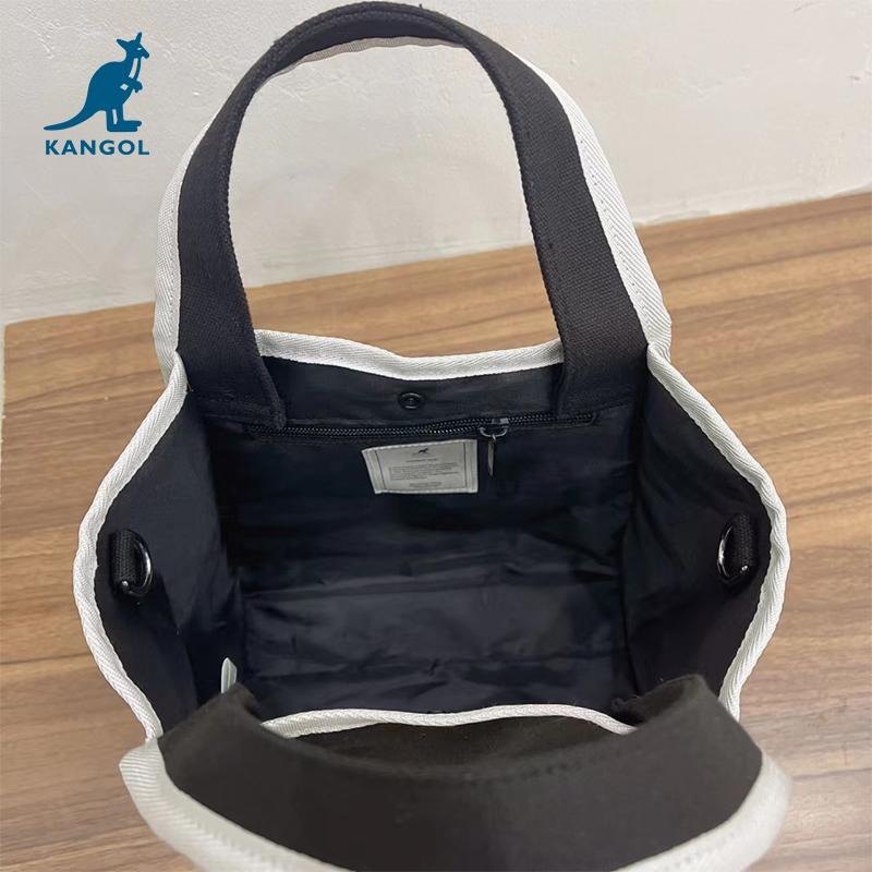 KANGOL 袋鼠帆布包 經典LOGO 兩用 帆布托特包 托特包 側背包 兩用包 時尚 新包-細節圖5