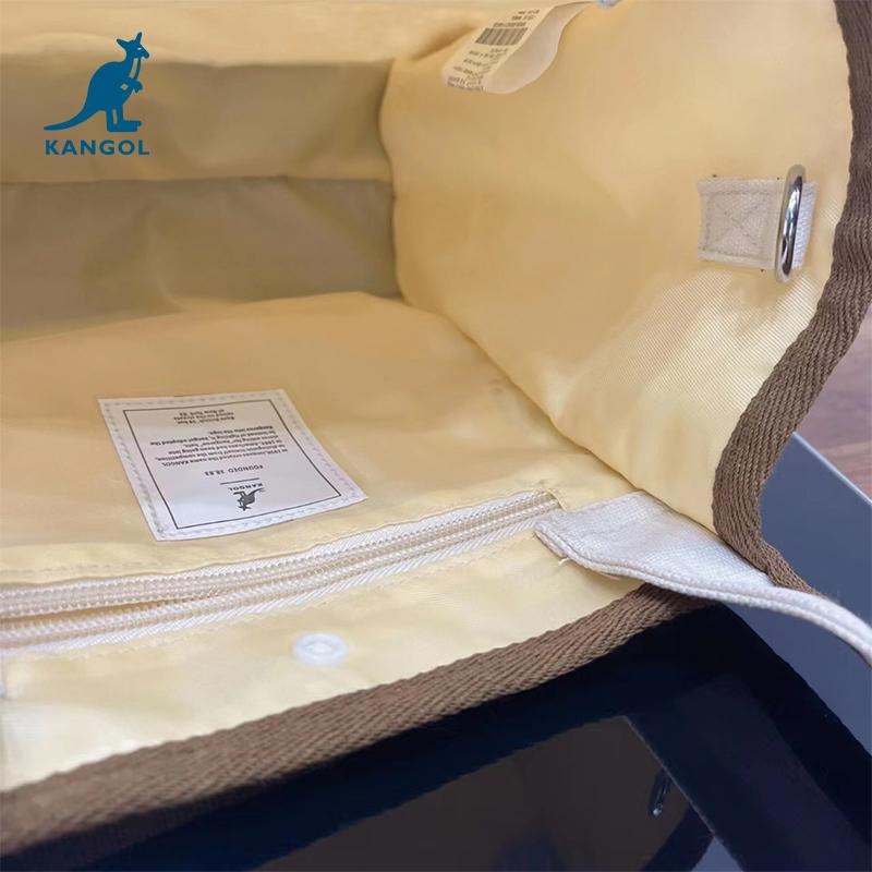 KANGOL 袋鼠帆布包 經典LOGO 兩用 帆布托特包 托特包 側背包 兩用包 時尚 新包-細節圖7