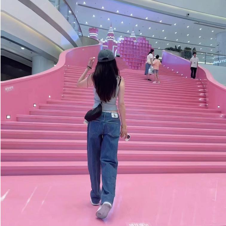 Aurora 購物分享💕 Calvin Klein JENNIE同款 寬鬆牛仔褲 CK牛仔短外套 牛仔長褲 直筒褲 女生-細節圖8
