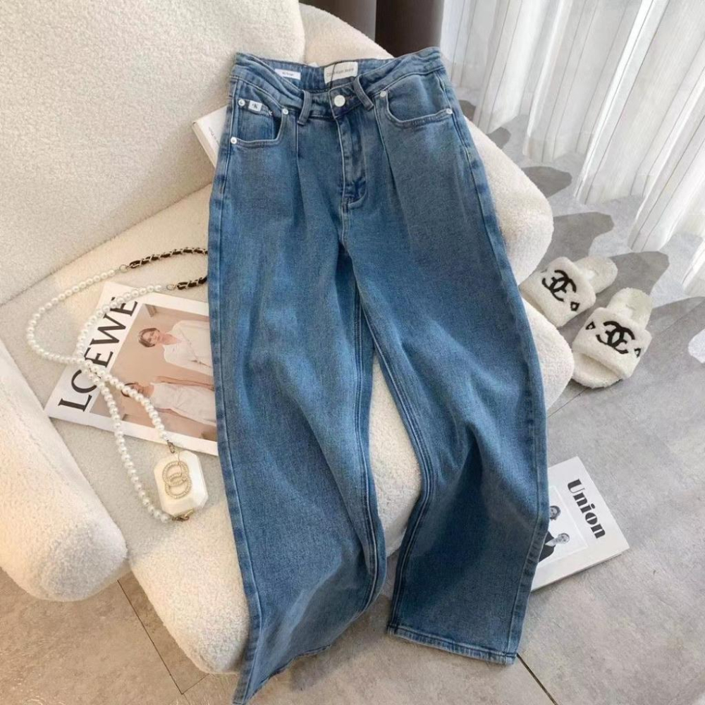 Aurora 購物分享💕 Calvin Klein JENNIE同款 寬鬆牛仔褲 CK牛仔短外套 牛仔長褲 直筒褲 女生-細節圖9