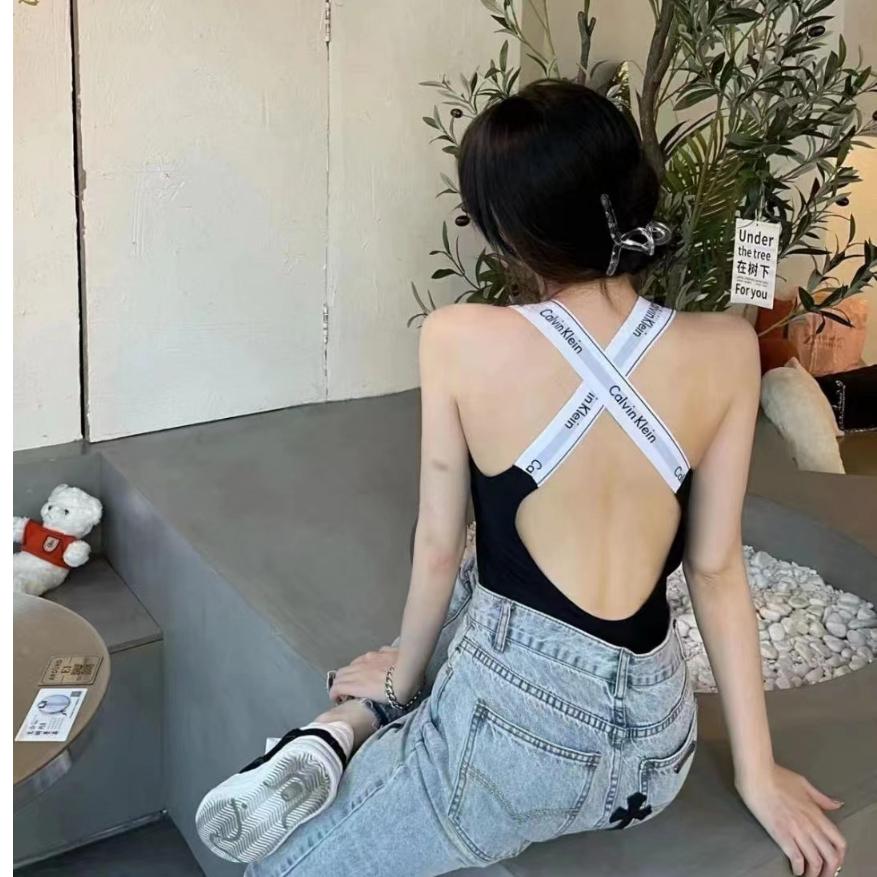 Aurora 購物分享💕 Calvin Klein CK 性感交叉露背 連體泳衣 比基尼 引力帶 帶胸墊 可作泳衣或內襯-細節圖6