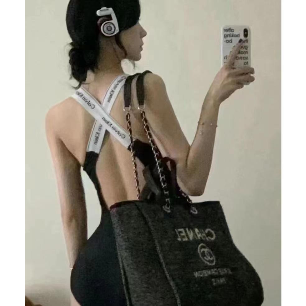 Aurora 購物分享💕 Calvin Klein CK 性感交叉露背 連體泳衣 比基尼 引力帶 帶胸墊 可作泳衣或內襯-細節圖9