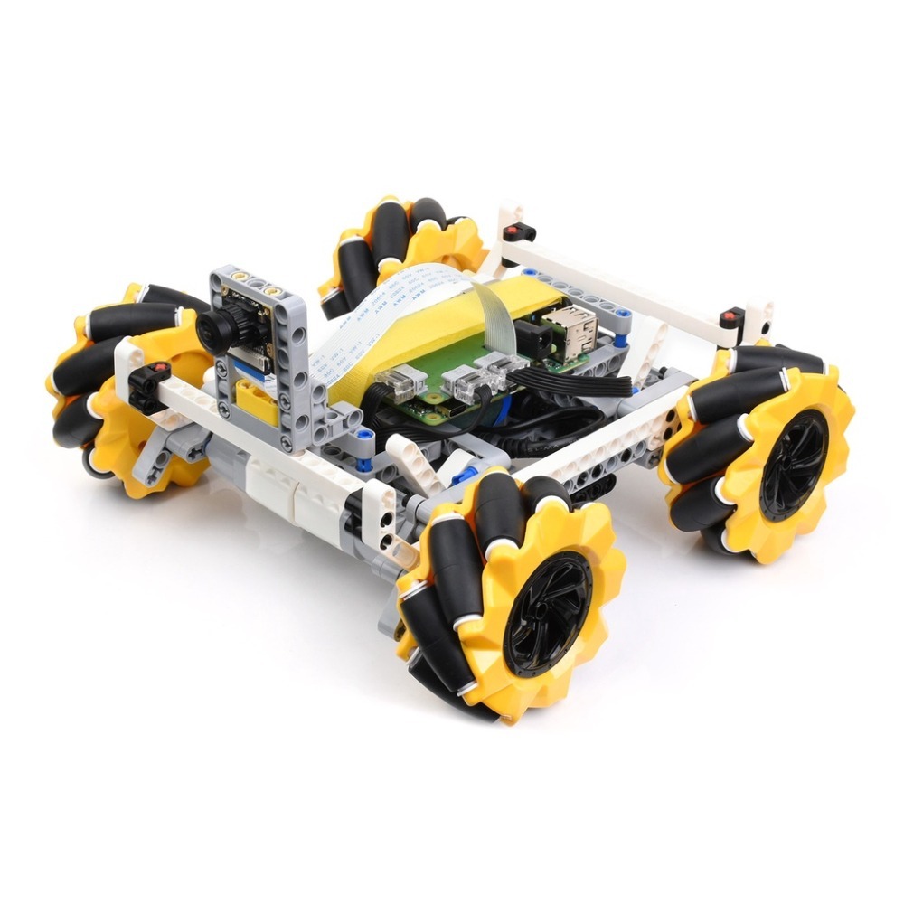 [物聯汪汪] 含稅附發票~ 萬向輪積木智慧車500萬畫素攝像頭Raspberry Pi Build HAT設計-細節圖2