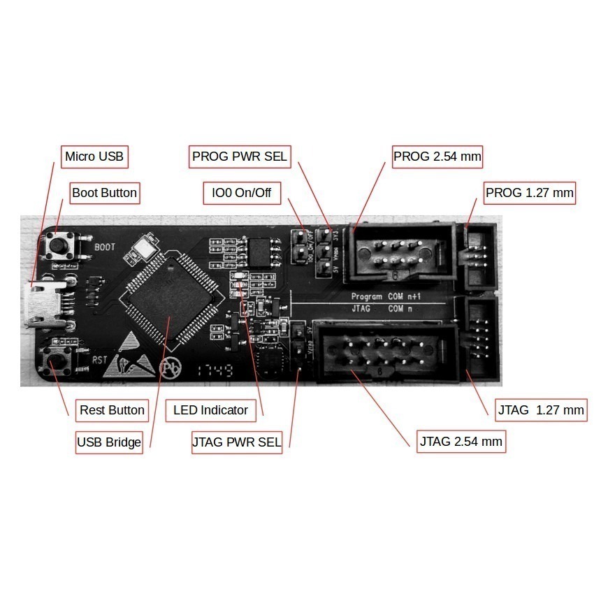 [物聯汪汪] 含稅附發票~ 公司貨 ESP-PROG 下載燒錄與除錯板 for ESP8266 or ESP32-細節圖2