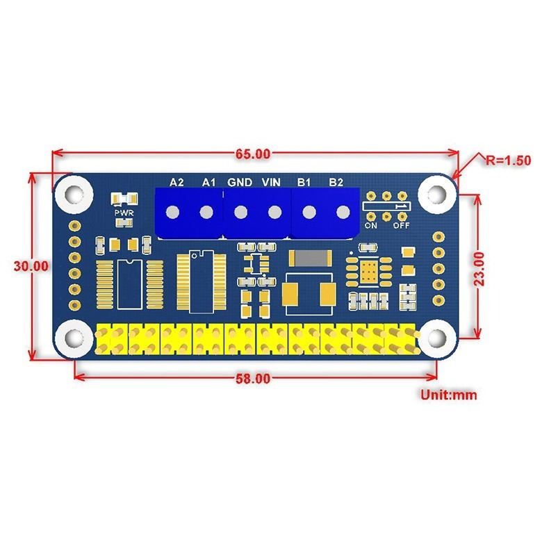 [物聯汪汪] 附發票~Motor Driver HAT樹莓派Raspberry Pi電機驅動板- I2C接口2路直流電機-細節圖7