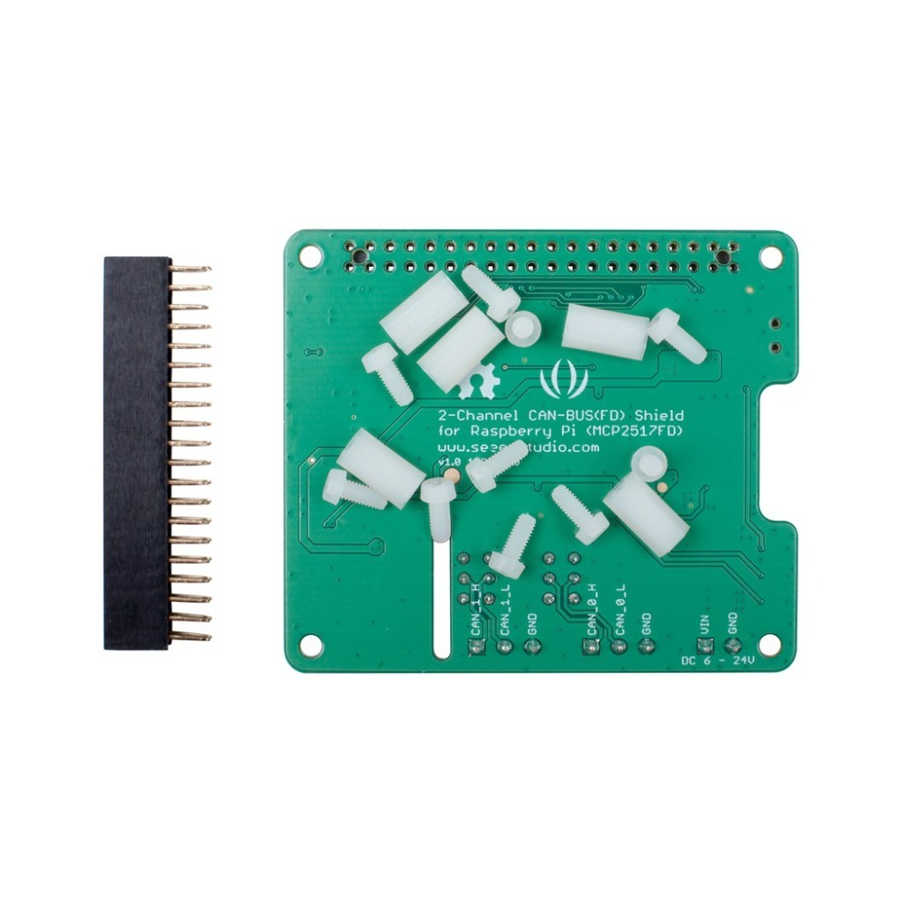 [物聯汪汪]含稅附發票~2-Channel CAN-BUS(FD) Shield for 樹莓派 (MCP2518FD)-細節圖2