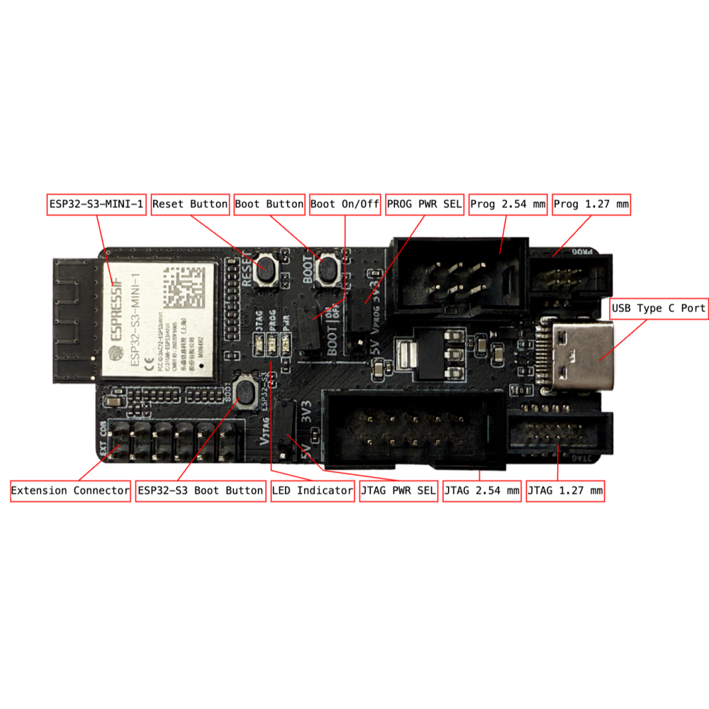 [物聯汪汪] 含稅附發票~ 最新款 ESP-PROG-2 下載燒錄與除錯板 for ESP8266 or ESP32-細節圖3