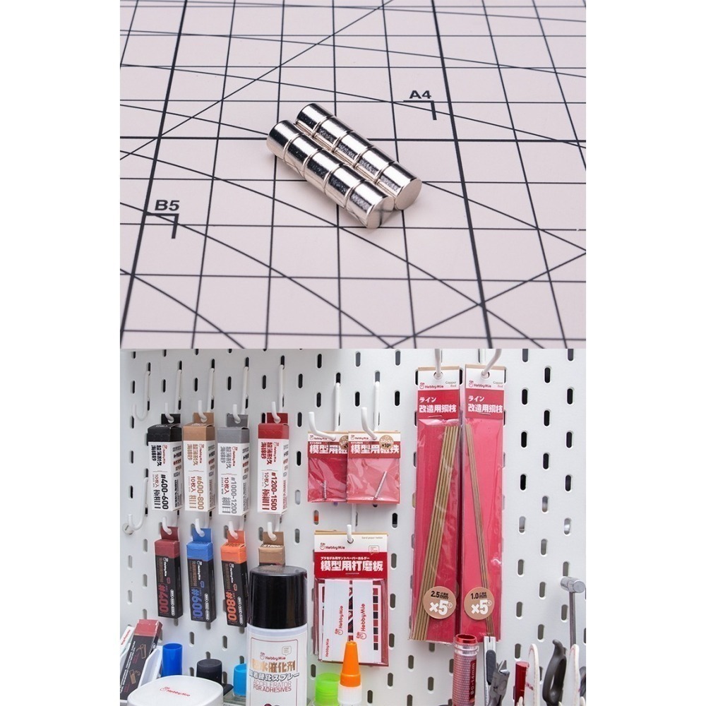 【Max模型小站】喵匠 打樁專用磁鐵 鍍鎳超亮强力磁鐵 磁樁强磁(10入)-細節圖5