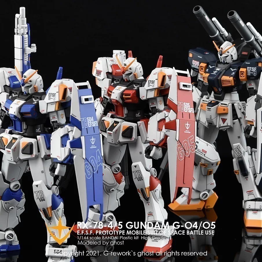【Max模型小站】炎水貼 GHOST版 HGUC(48) RX-78-456 鋼彈(四五六號機) 螢光水貼-細節圖2