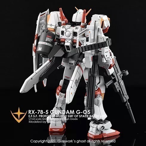 【Max模型小站】炎水貼 GHOST版 HGUC(48) RX-78-456 鋼彈(四五六號機) 螢光水貼-細節圖4