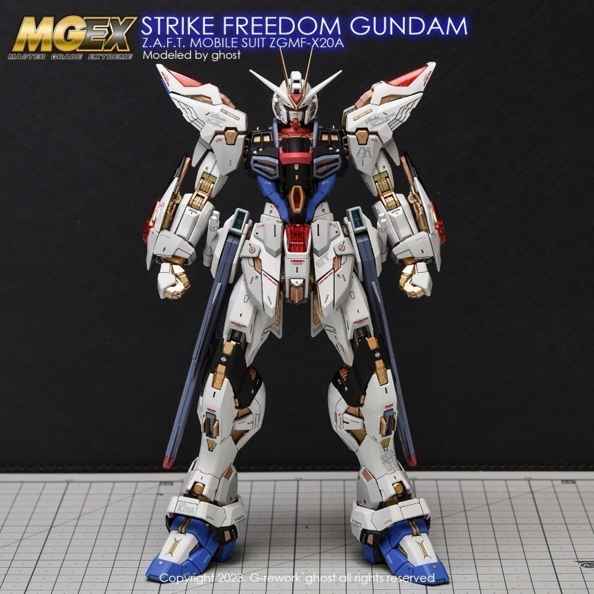 【Max模型小站】炎水貼 GHOST版 MGEX(53) 攻擊自由鋼彈 Strike Freedom 螢光 高清 水貼-細節圖3