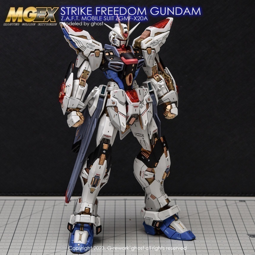 【Max模型小站】炎水貼 GHOST版 MGEX(53) 攻擊自由鋼彈 Strike Freedom 螢光 高清 水貼-細節圖4