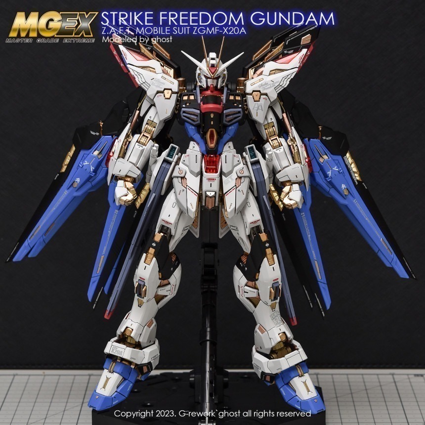 【Max模型小站】炎水貼 GHOST版 MGEX(53) 攻擊自由鋼彈 Strike Freedom 螢光 高清 水貼-細節圖6