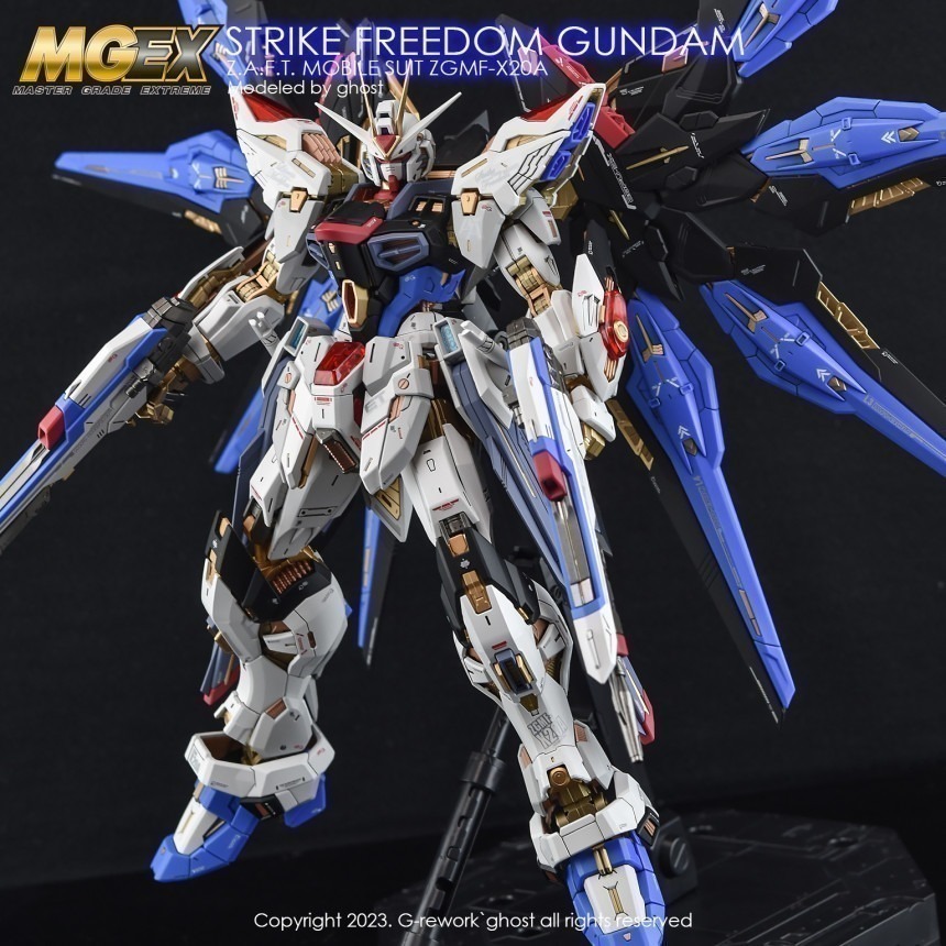 【Max模型小站】炎水貼 GHOST版 MGEX(53) 攻擊自由鋼彈 Strike Freedom 螢光 高清 水貼-細節圖7