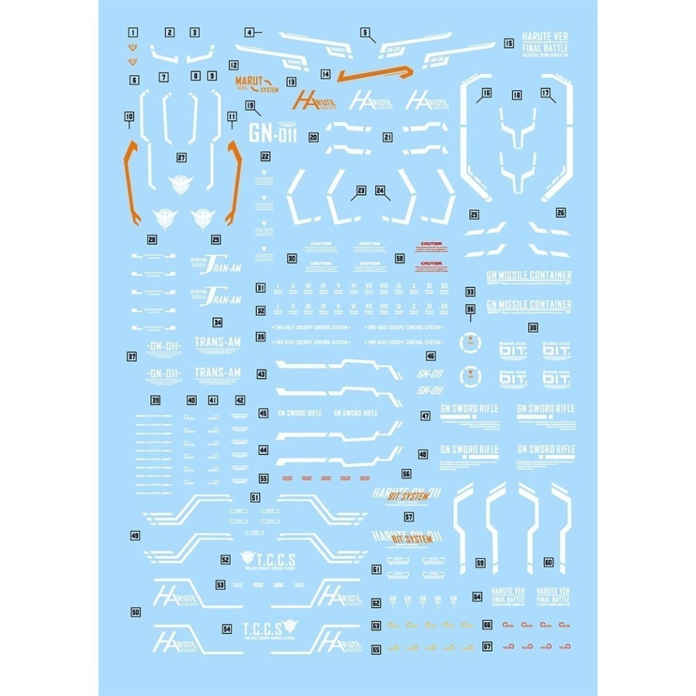 【Max模型小站】辰星 HG妖天使 最终決戰 螢光專用水貼-細節圖2