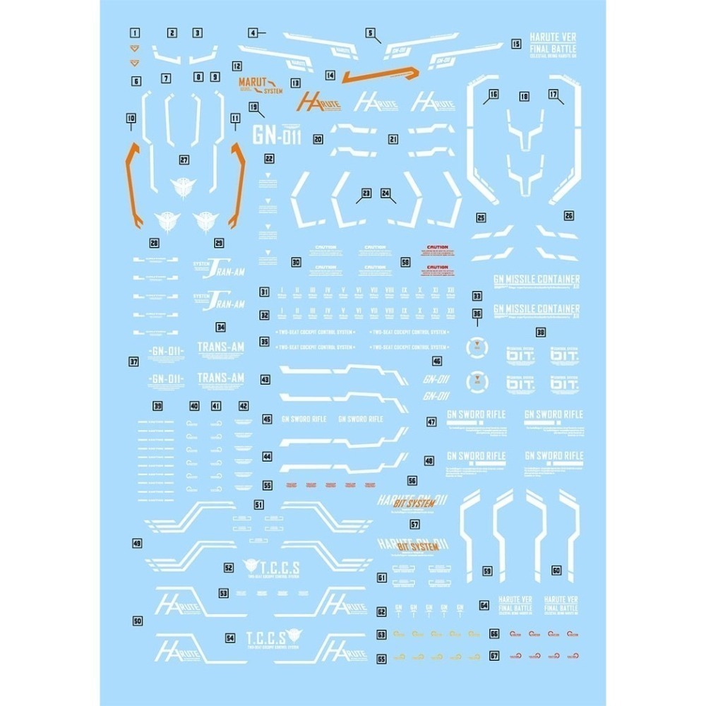 【Max模型小站】辰星 HG妖天使 最终決戰 螢光專用水貼-細節圖2