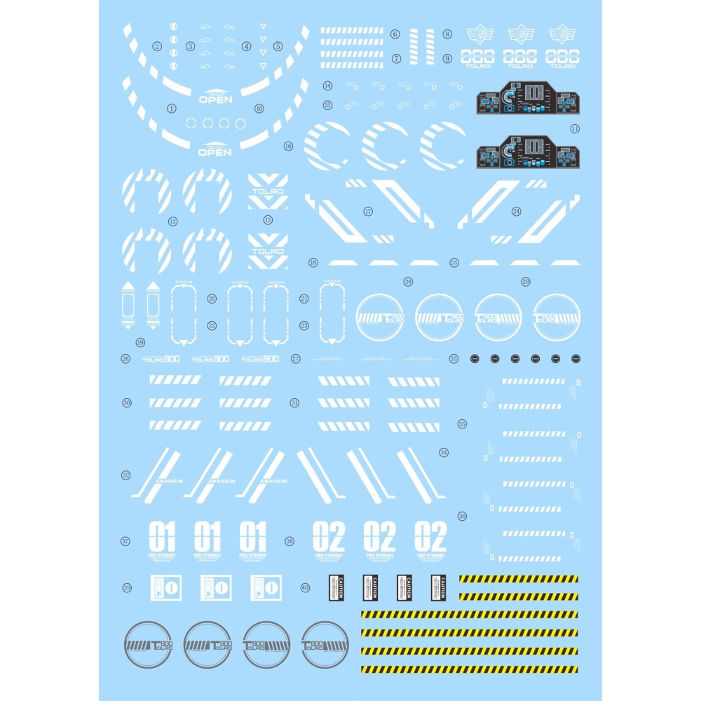 【Max模型小站】辰星 HG 1/144 特洛八 螢光專用水貼-細節圖2