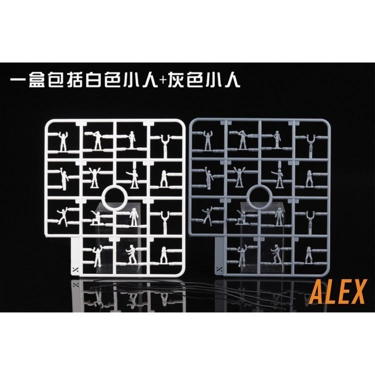 【Max模型小站】ALEX模型 1/100 格納庫 兵人 場景維修機械人 26個小人-細節圖2
