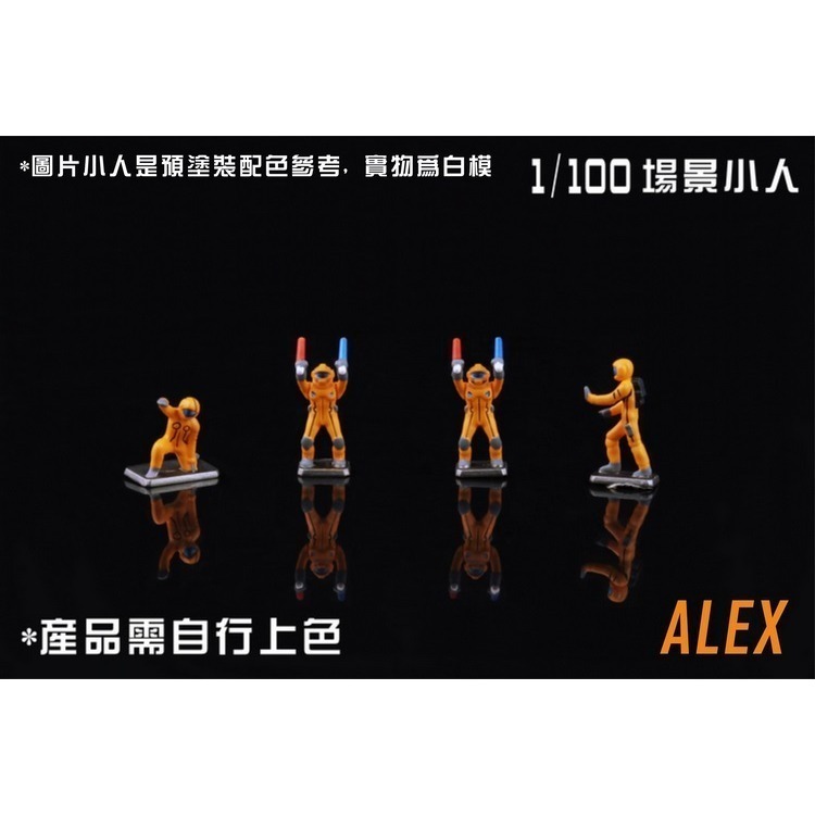 【Max模型小站】ALEX模型 1/100 格納庫 兵人 場景維修機械人 26個小人-細節圖4