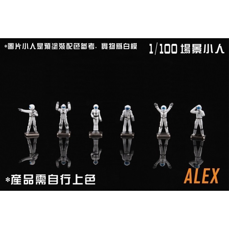 【Max模型小站】ALEX模型 1/100 格納庫 兵人 場景維修機械人 26個小人-細節圖5