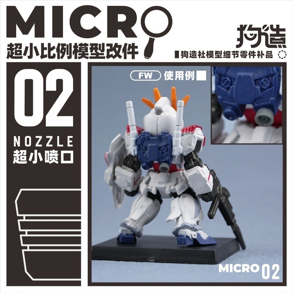 【Max模型小站】狗造社 MICRO-02 小比例微縮模型細節改件 通用-細節圖8