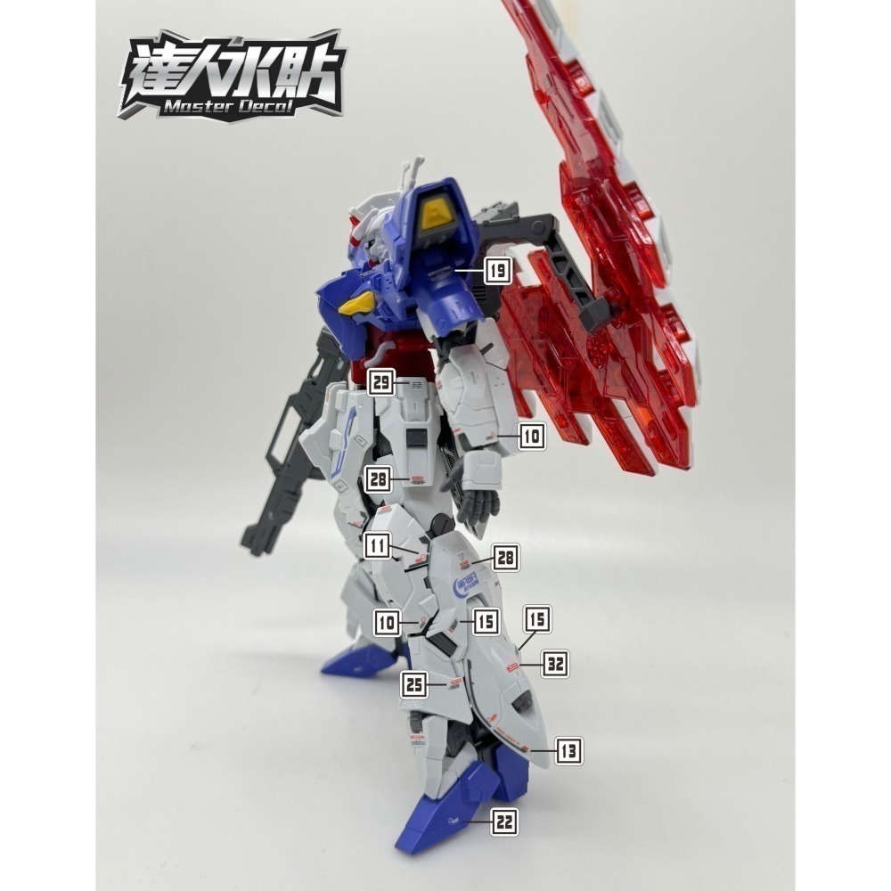 【Max模型小站】達人 HG(H094/H095) MOON鋼彈 / 巴爾基爾 螢光水貼-細節圖3