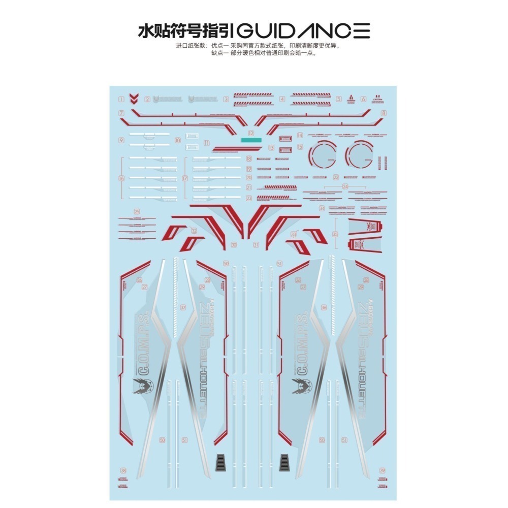 【Max模型小站】GUGU HG MR魂風格 宙斯魅影 命運鋼彈 高清 水貼-細節圖2