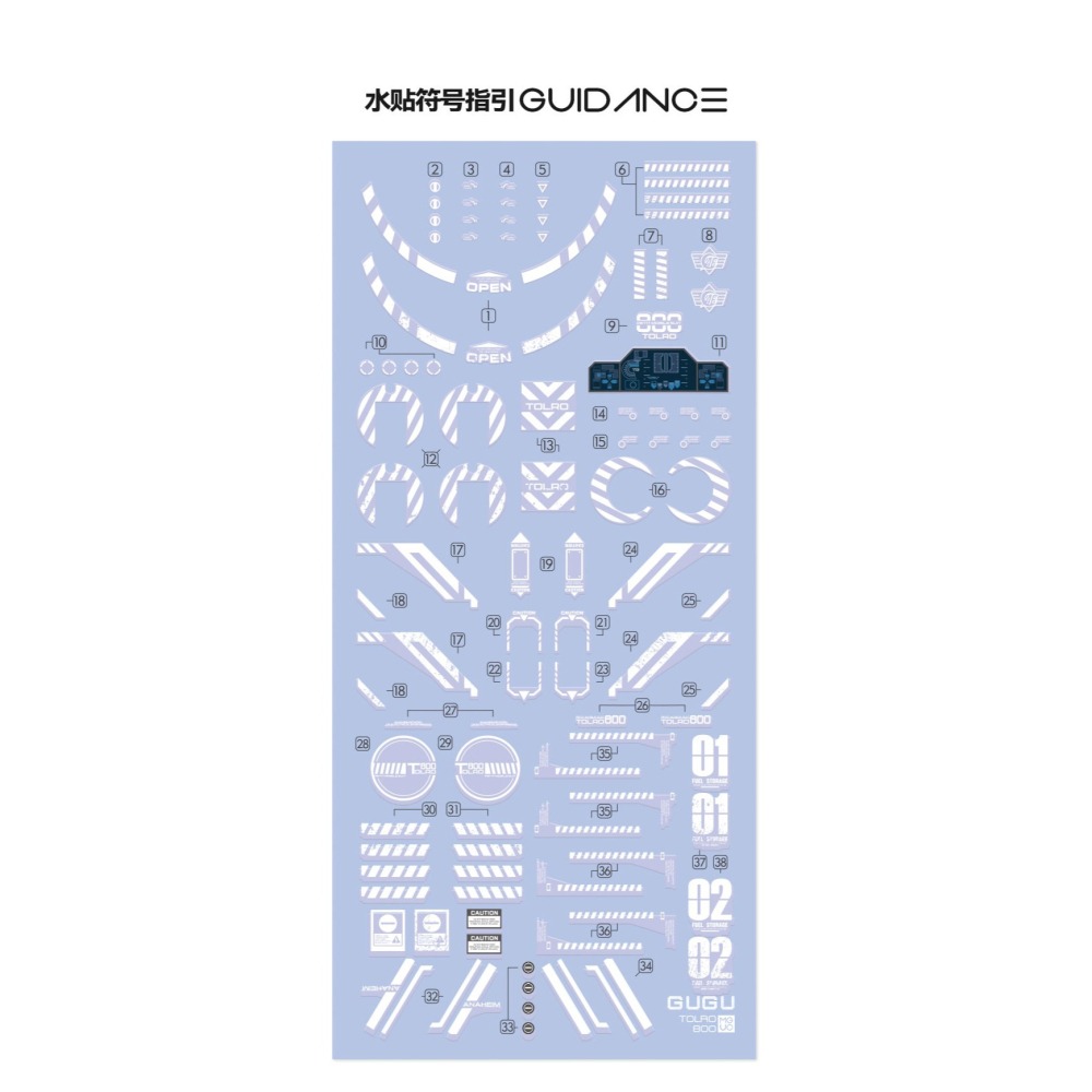 【Max模型小站】GUGU HG 1/144 TOLRO-800 特洛八 模型 高精度 水貼-細節圖2