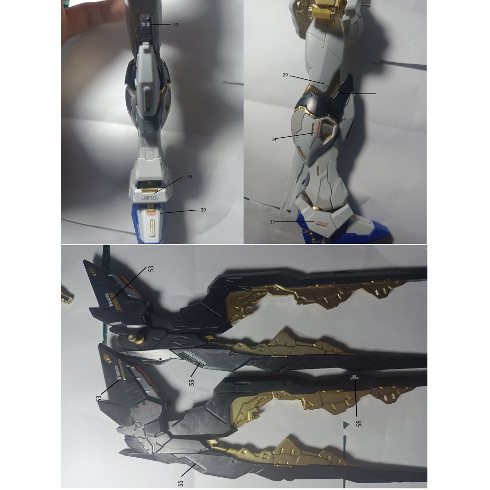 【Max模型小站】Amax工作室 MB樣式 魂藍限定 攻擊自由 配色 1/100 螢光 燙金 水貼-細節圖6