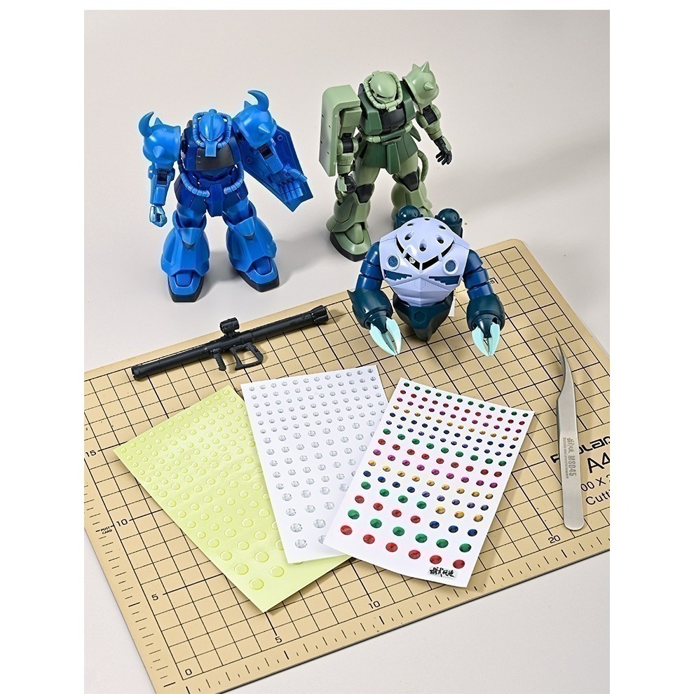 【Max模型小站】模式玩造 MS100 鋼彈薩克 獨眼貼 夜光金屬炫彩眼貼  瞄准器鏡貼-細節圖7