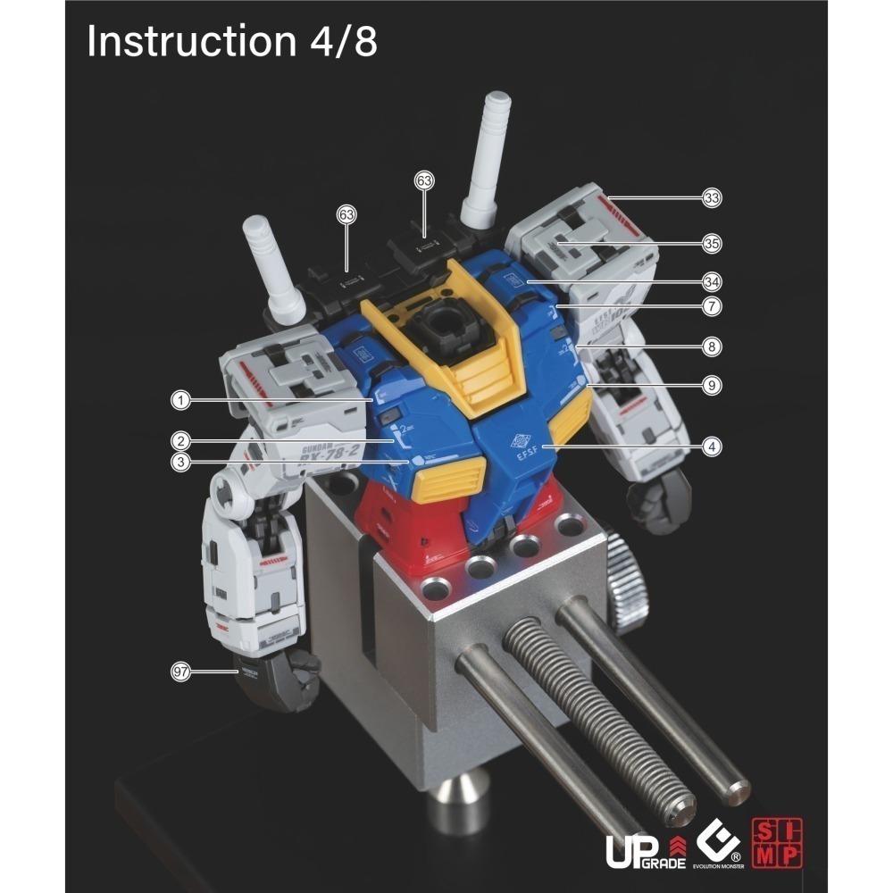 【Max模型小站】EVO MG(113) 1/100 胖虎元祖 RG放大版 元祖2.0 高清 螢光水貼-細節圖6