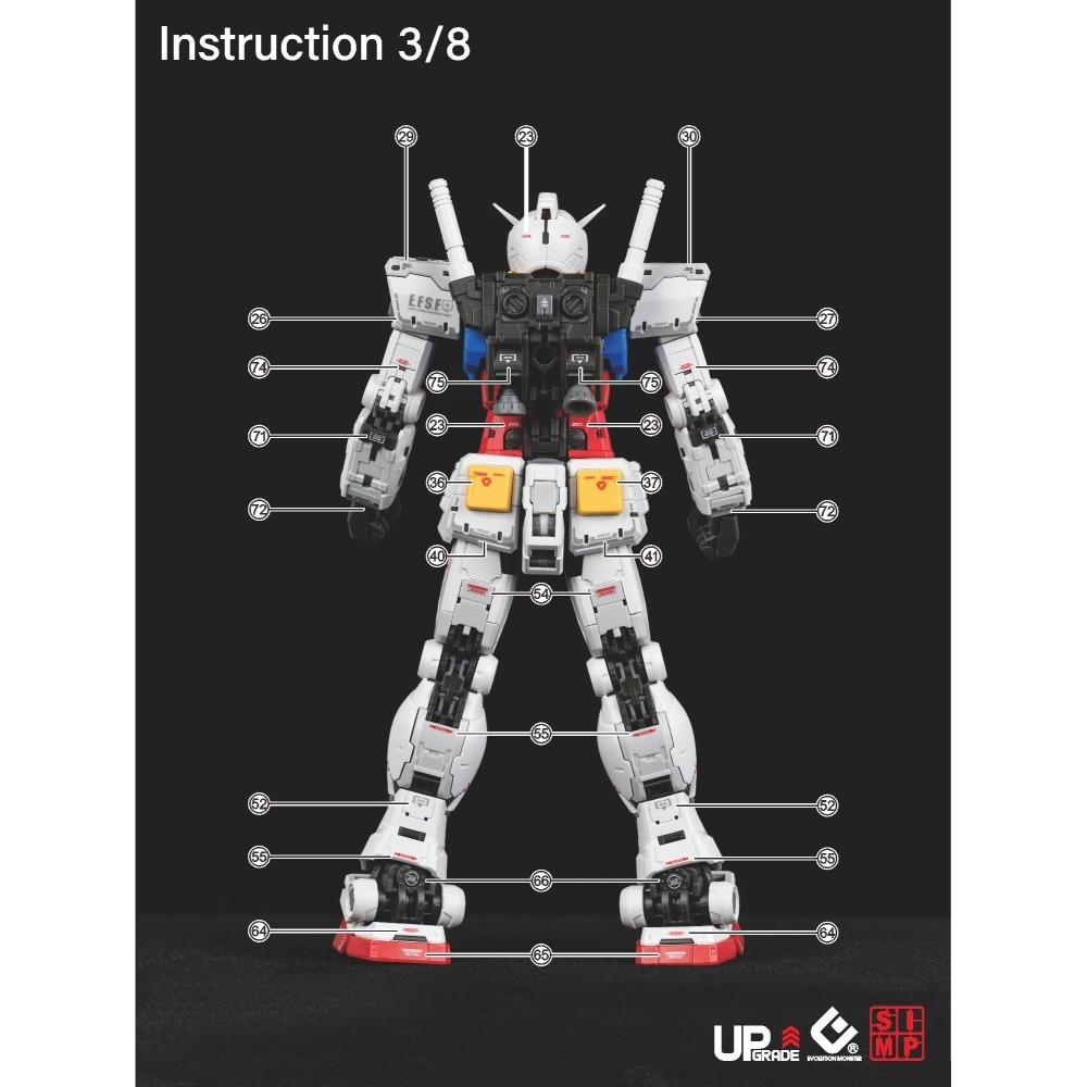 【Max模型小站】EVO RG(50)元祖2.0 原創版 RG RX-78-2 G3配色 模型 高清 螢光水貼-細節圖5