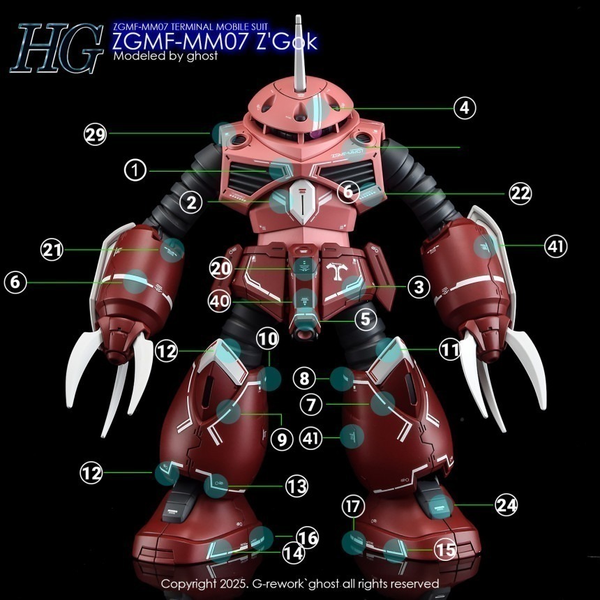 【Max模型小站】炎水貼 GHOST HG(114) 阿斯蘭魔蟹 SEED劇場版 驍騎艾弗里 螢光水貼-細節圖2