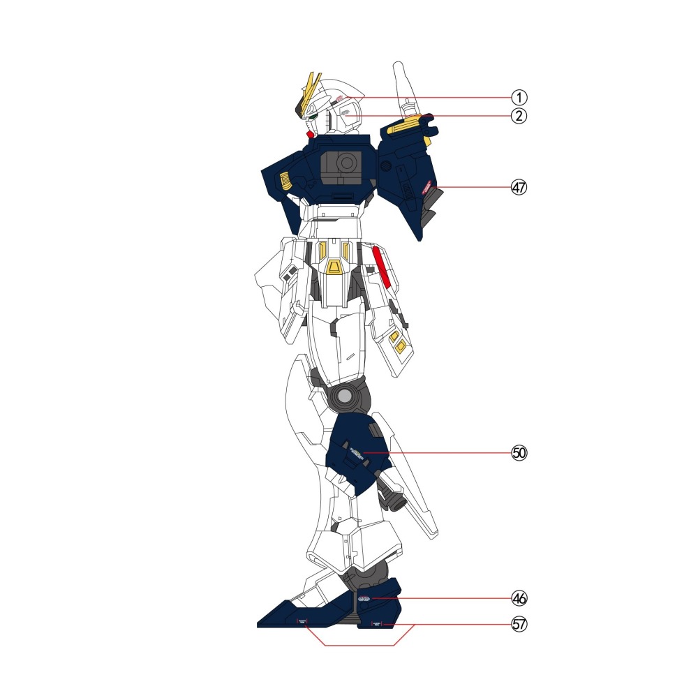 【Max模型小站】拾壹零 RG牛 nu鋼彈 瀧川虛至樣式 水貼-細節圖5