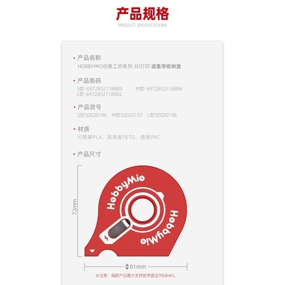 【Max模型小站】喵匠 遮蓋帶收纳盒 切割器 膠帶紙收納-細節圖2