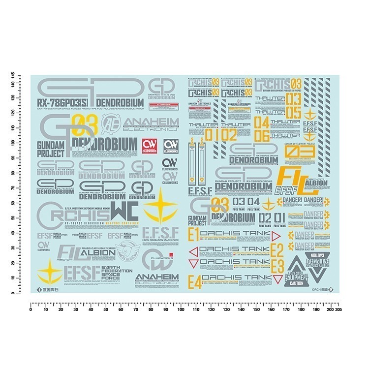 【Max模型小站】匠心社 HG 1/144 GP03D 大冰箱 標準配色 高精度 HG028 水貼－－－A5(5張)-細節圖2