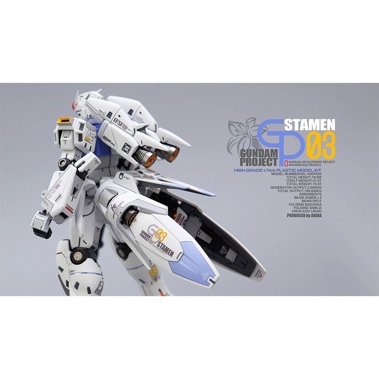 【Max模型小站】匠心社 HG 1/144 GP03D 大冰箱 標準配色 高精度 HG028 水貼－－－A5(5張)-細節圖8