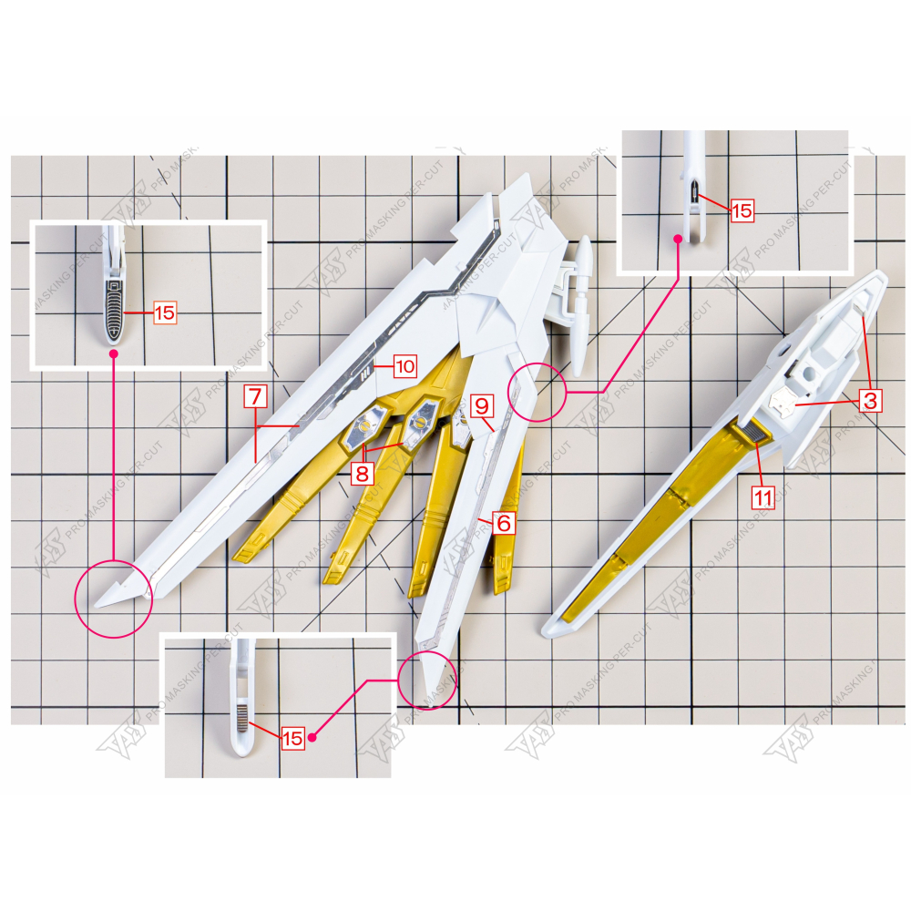 【Max模型小站】TAS沉迷者 HG非凡攻擊自由專用高精度蝕刻片 鋼彈模型機甲細節改造(無背膠)-細節圖3