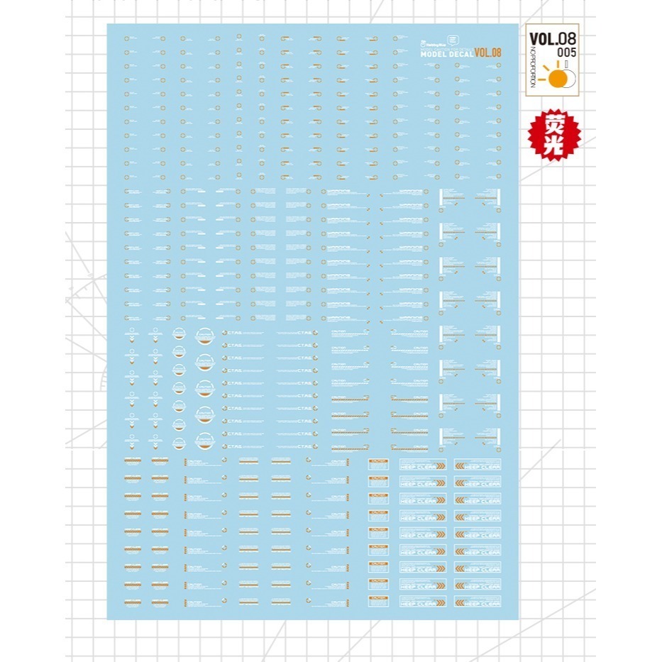 【Max模型小站】喵匠 高精度水貼 VOL8 鋼彈用標示 螢光水貼-細節圖6