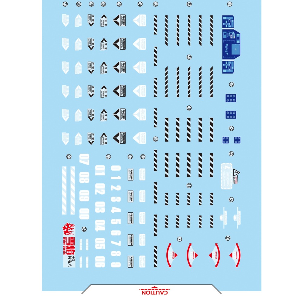 【Max模型小站】雪焰 HG-98 HG 1/144 特洛八  高精度 螢光水貼-細節圖2