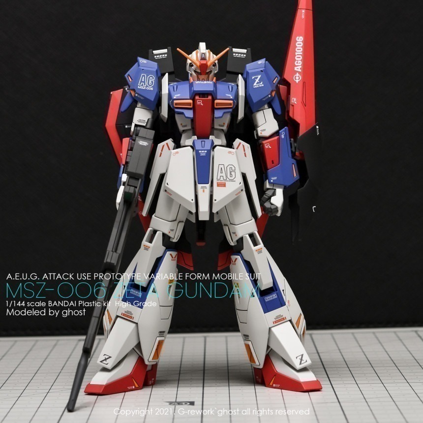 【Max模型小站】炎水貼 GHOST HGUC(29) Zeta Gundam MSZ-006 Z鋼彈 螢光水貼-細節圖2