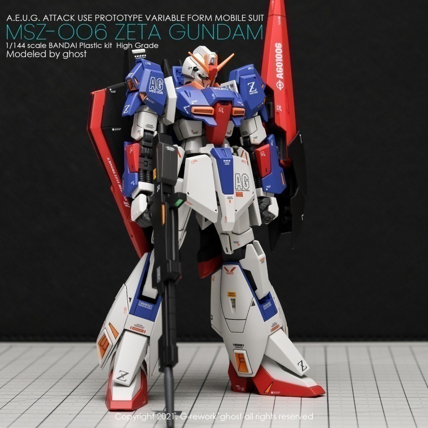 【Max模型小站】炎水貼 GHOST HGUC(29) Zeta Gundam MSZ-006 Z鋼彈 螢光水貼-細節圖4